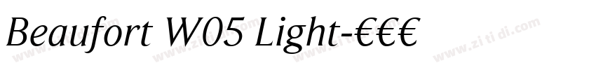 Beaufort W05 Light字体转换